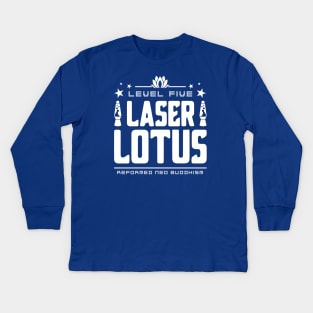 Laser Lotus Pure White Option Kids Long Sleeve T-Shirt